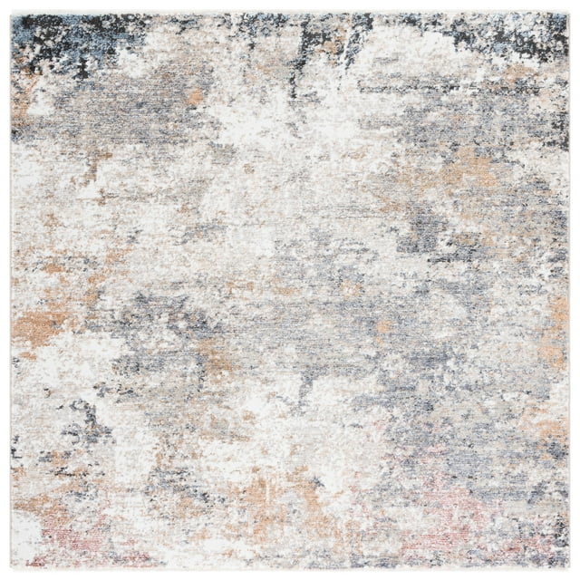 SAFAVIEH Jasmine Alexanndria Abstract Area Rug, Grey/Taupe, 5'3" x 5'3" Square