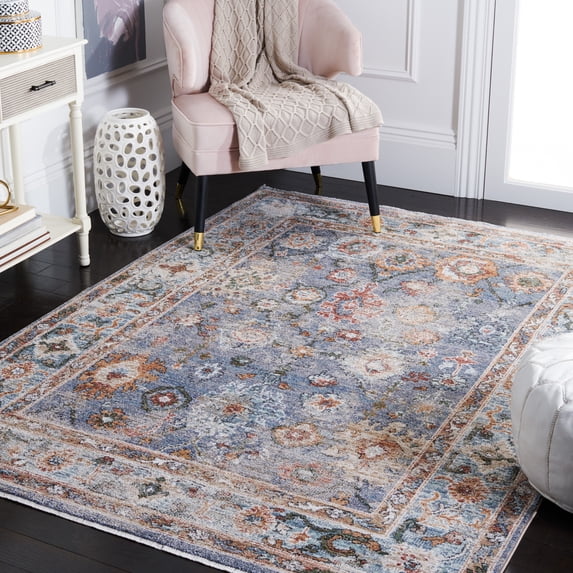 Safavieh Jasmine Ellie Floral Area Rug, Blue/Gold, 5'3" x 7'7"