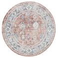 thumbnail image 1 of SAFAVIEH Jasmine Ellie Floral Area Rug, Rust/Blue, 5'3" x 5'3" Round, 1 of 6