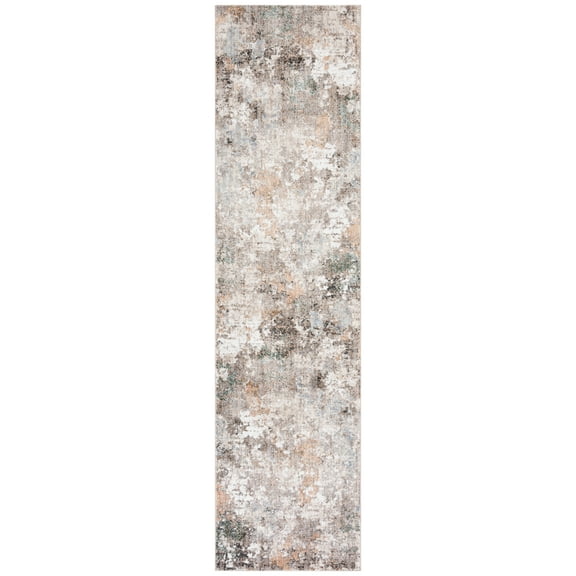 SAFAVIEH Jasmine Ezekiel Abstract Runner Rug, Grey/Gold, 2'2" x 9'