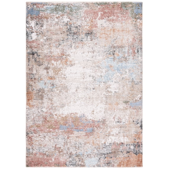 SAFAVIEH Jasmine Gary Abstract Area Rug, Beige/Light Blue, 4'5" x 6'5"