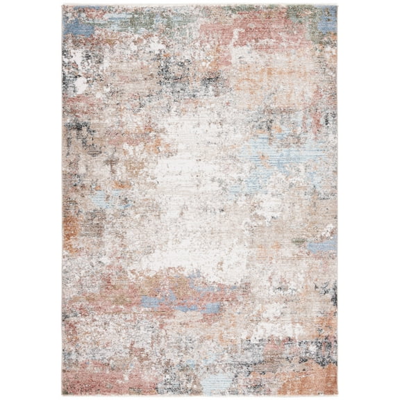 SAFAVIEH Jasmine Gary Abstract Area Rug, Beige/Light Blue, 5'3" x 7'7"