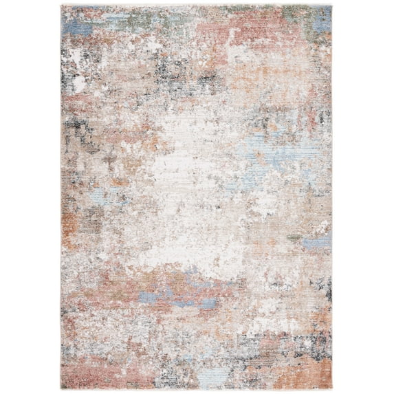 SAFAVIEH Jasmine Gary Abstract Area Rug, Beige/Light Blue, 5'3" x 7'7"