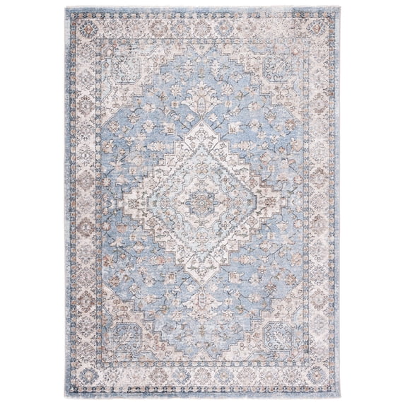 SAFAVIEH Jasmine Martha Floral Area Rug, Blue/Grey, 5'3" x 7'7"