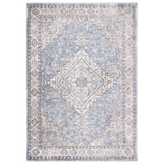 SAFAVIEH Jasmine Martha Floral Area Rug, Blue/Grey, 5'3" x 7'7"