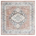 thumbnail image 1 of SAFAVIEH Jasmine Oswin Geometric Area Rug, Rust/Navy, 5'3" x 5'3" Square, 1 of 8