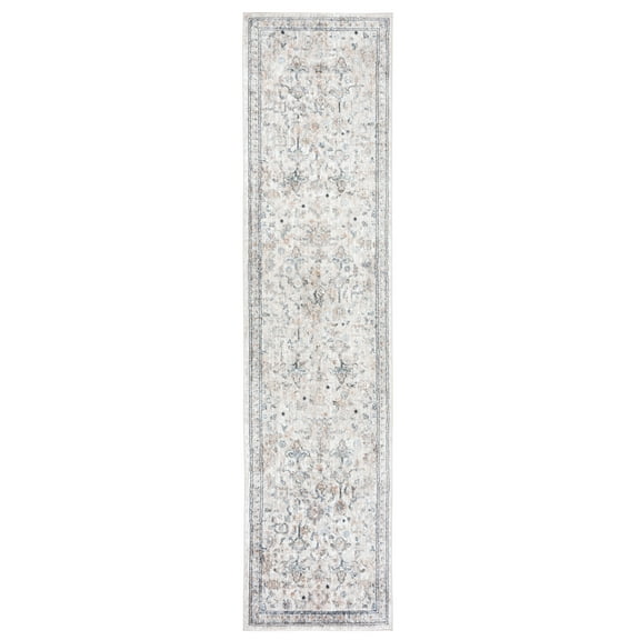 SAFAVIEH Jasmine Randa Floral Runner Rug, Grey/Blue, 2'2" x 9'