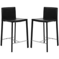 thumbnail image 1 of SAFAVIEH Jason Square Mid Back Counter Stool, Black (Set of 2), 1 of 8