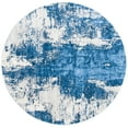 thumbnail image 1 of SAFAVIEH Jasper Alvina Abstract Overdyed Area Rug, Blue/Ivory, 6'7" x 6'7" Round, 1 of 8