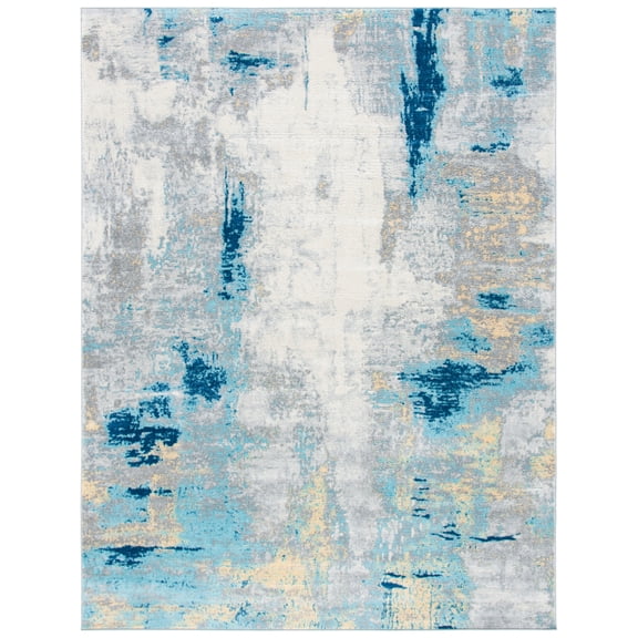 SAFAVIEH Jasper Alvina Abstract Overdyed Area Rug, Grey/Gold, 2' x 4'