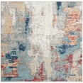 thumbnail image 1 of SAFAVIEH Jasper Alvina Abstract Overdyed Area Rug, Grey/Red, 9' x 9' Square, 1 of 8