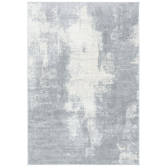 SAFAVIEH Jasper Alvina Abstract Overdyed Area Rug, Light Grey/Ivory, 2' x 4'