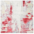 thumbnail image 1 of SAFAVIEH Jasper Alvina Abstract Overdyed Area Rug, Red/Ivory, 6'7" x 6'7" Square, 1 of 9