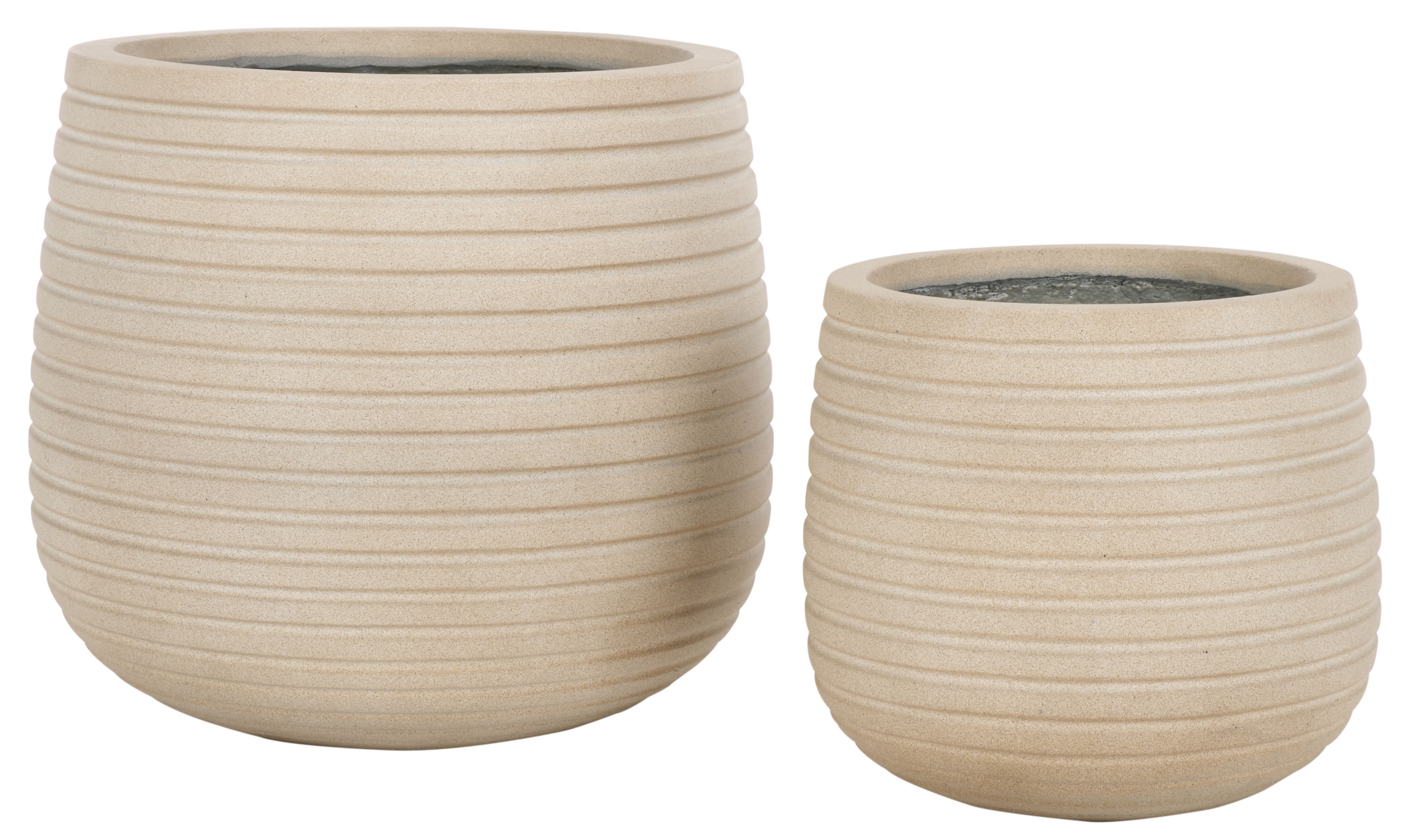 SAFAVIEH Jasper Assorted Cylinder Beige Ficonstone Solid Plant Pot