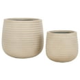 thumbnail image 1 of SAFAVIEH Jasper Assorted Cylinder Beige Ficonstone Solid Plant Pot 2 Count, 1 of 7