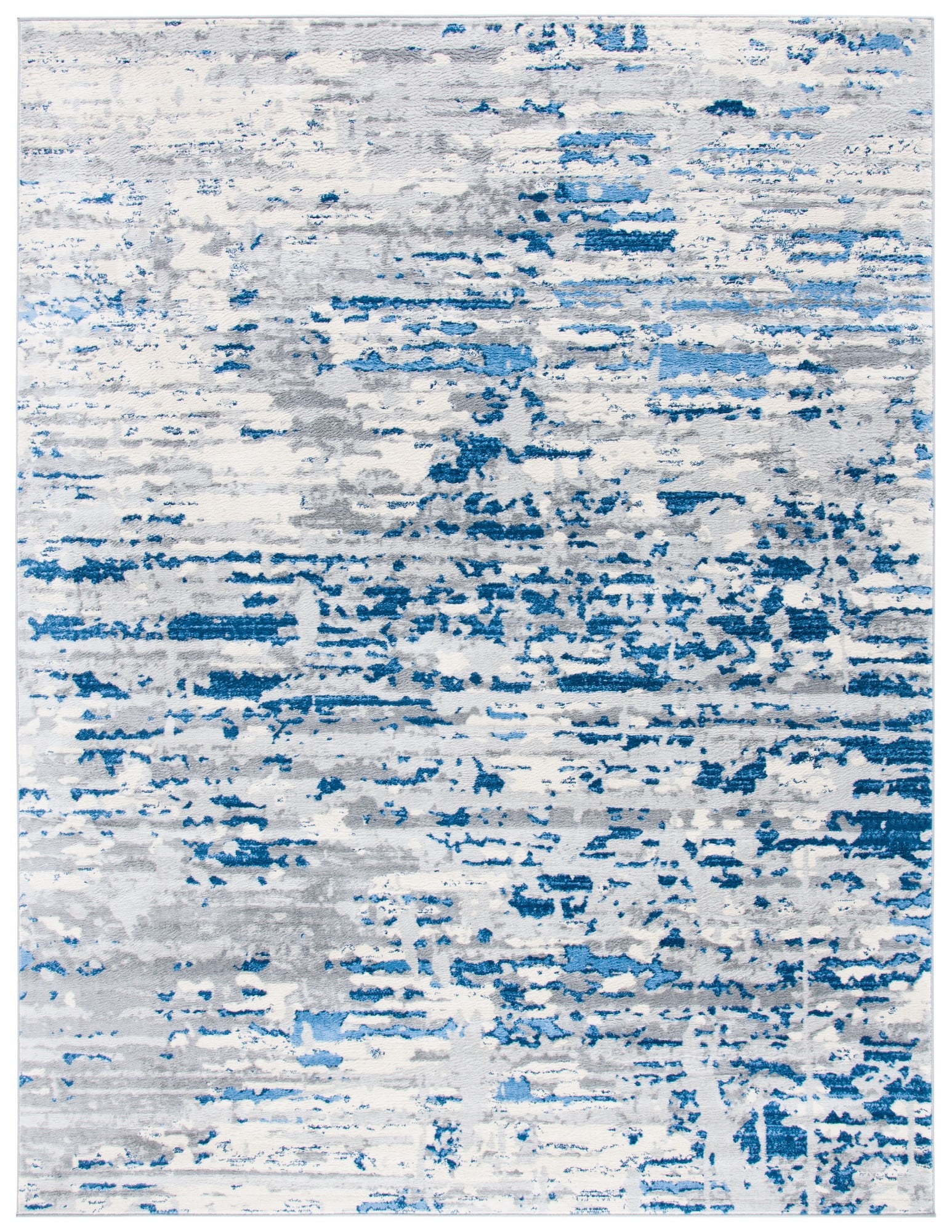 SAFAVIEH Jasper Brandt Abstract Overdyed Area Rug, Ivory/Blue, 12' x 18'