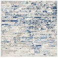 thumbnail image 1 of SAFAVIEH Jasper Brandt Abstract Overdyed Area Rug, Ivory/Blue, 5' x 5' Square, 1 of 8