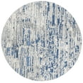 thumbnail image 1 of SAFAVIEH Jasper Brandt Abstract Overdyed Area Rug, Ivory/Blue, 8' x 8' Round, 1 of 7