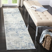 Safavieh Jasper Brandt Abstract Overdyed Runner Rug, Ivory/Blue, 2' x 8'