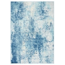 SAFAVIEH Jasper Celina Abstract Overdyed Area Rug, Aqua/Ivory, 5'3" x 7'6"