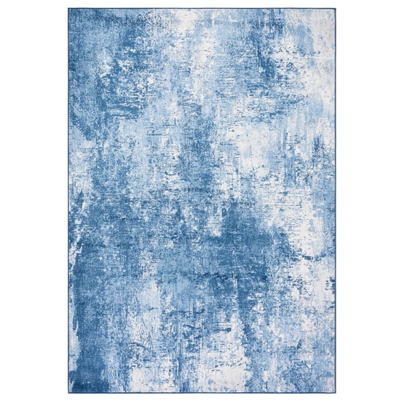 SAFAVIEH Jasper Celina Abstract Overdyed Area Rug, Navy/Ivory, 5'3" x 7'6"