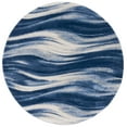 thumbnail image 1 of SAFAVIEH Jasper Eddie Abstract Overdyed Area Rug, Navy/Ivory, 6'7" x 6'7" Round, 1 of 8
