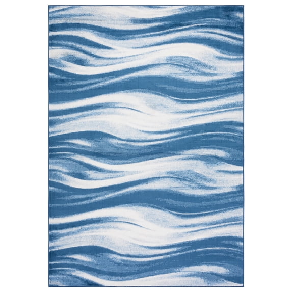 SAFAVIEH Jasper Eddie Abstract Overdyed Area Rug, Navy/Ivory, 9' x 12'