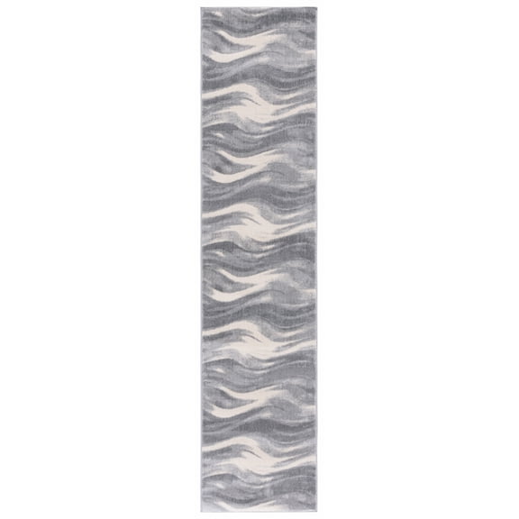 SAFAVIEH Jasper Eddie Abstract Overdyed Runner Rug, Grey/Ivory, 2' x 9'