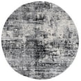thumbnail image 1 of SAFAVIEH Jasper Francesca Abstract Overdyed Area Rug, Black/Ivory, 6'7" x 6'7" Round, 1 of 8