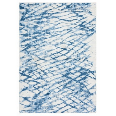 SAFAVIEH Jasper Ida Abstract Overdyed Area Rug, Navy/Ivory, 4' x 6'