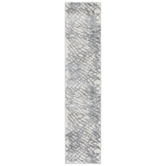 SAFAVIEH Jasper Ida Abstract Overdyed Runner Rug, Grey/Ivory, 2' x 9'