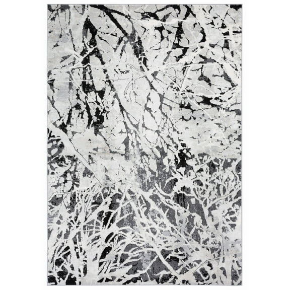 SAFAVIEH Jasper Mercia Abstract Overdyed Area Rug, Black/Ivory, 4' x 6'