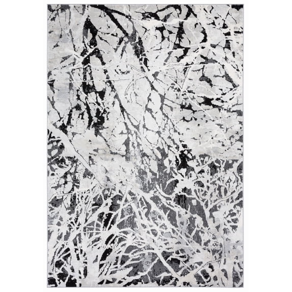 SAFAVIEH Jasper Mercia Abstract Overdyed Area Rug, Black/Ivory, 9' x 12'