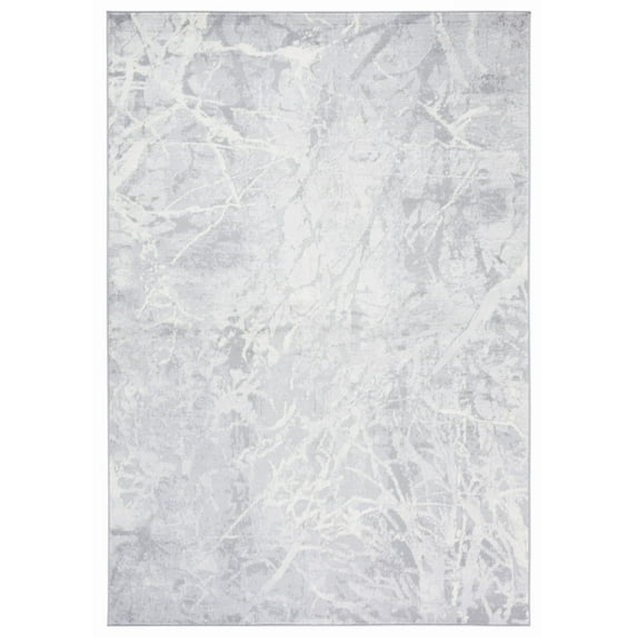 SAFAVIEH Jasper Mercia Abstract Overdyed Area Rug, Grey/Ivory, 5'3" x 7'6"