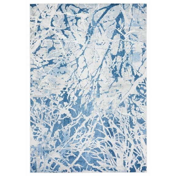 SAFAVIEH Jasper Mercia Abstract Overdyed Area Rug, Navy/Ivory, 8' x 10'