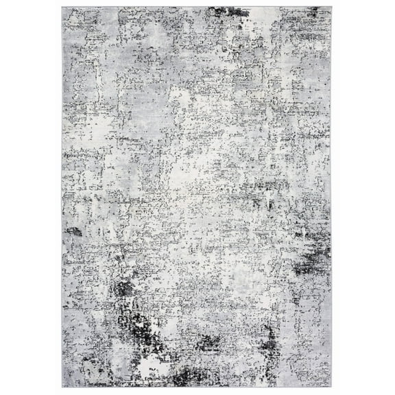 SAFAVIEH Jasper Neal Abstract Overdyed Area Rug, Ivory/Black, 4' x 6'