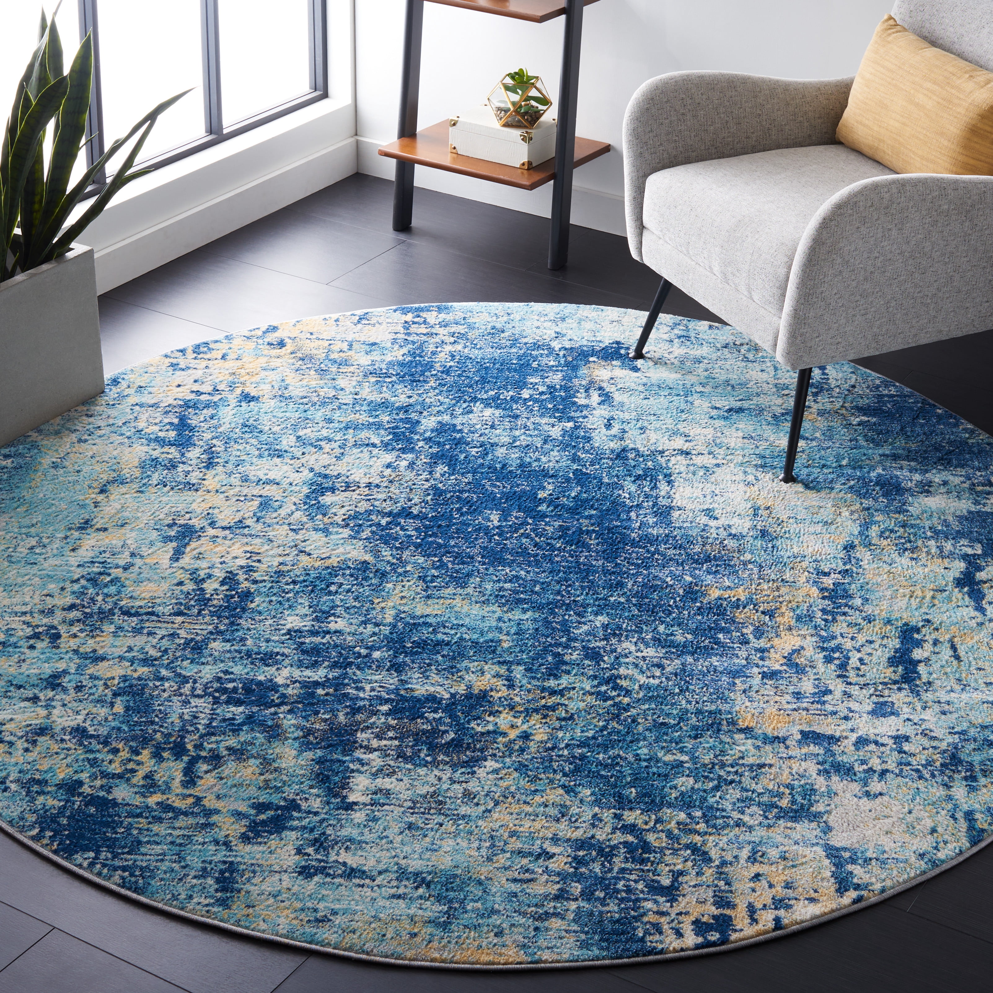 Safavieh Jasper Neal Abstract Area Rug, Navy/Ivory, 6'7