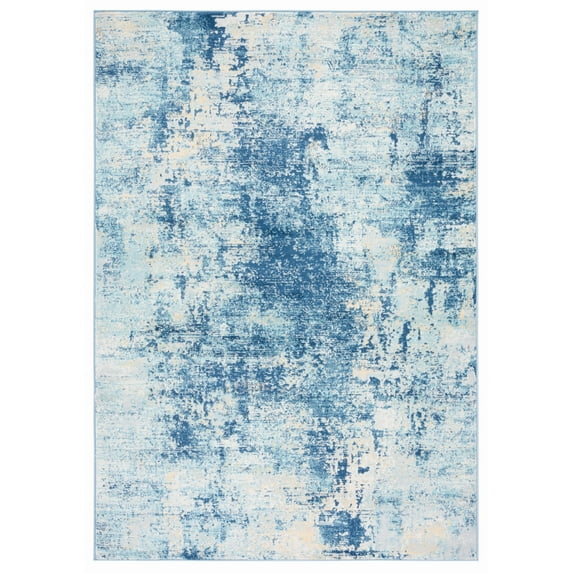 SAFAVIEH Jasper Neal Abstract Overdyed Area Rug, Navy/Ivory, 8' x 10'