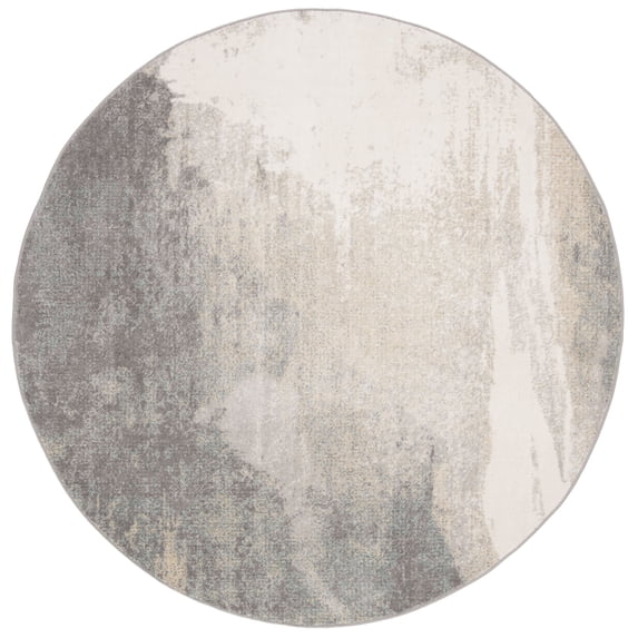 SAFAVIEH Jasper Tracery Abstract Overdyed Area Rug, Grey/Gold, 11' x 11' Round