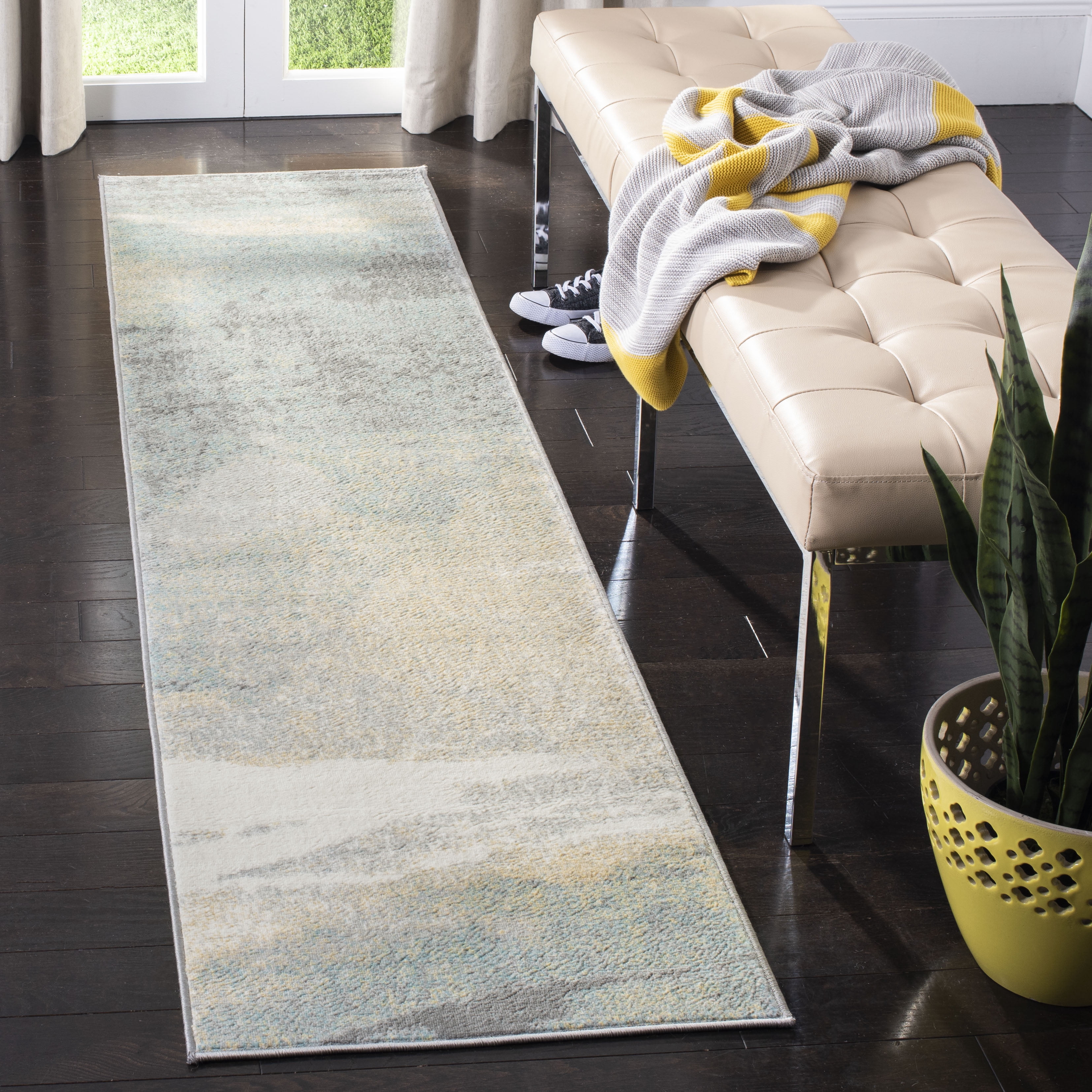 Safavieh Jasper Tracery Abstract Runner Rug, Gray/Gold, 2' x 10'