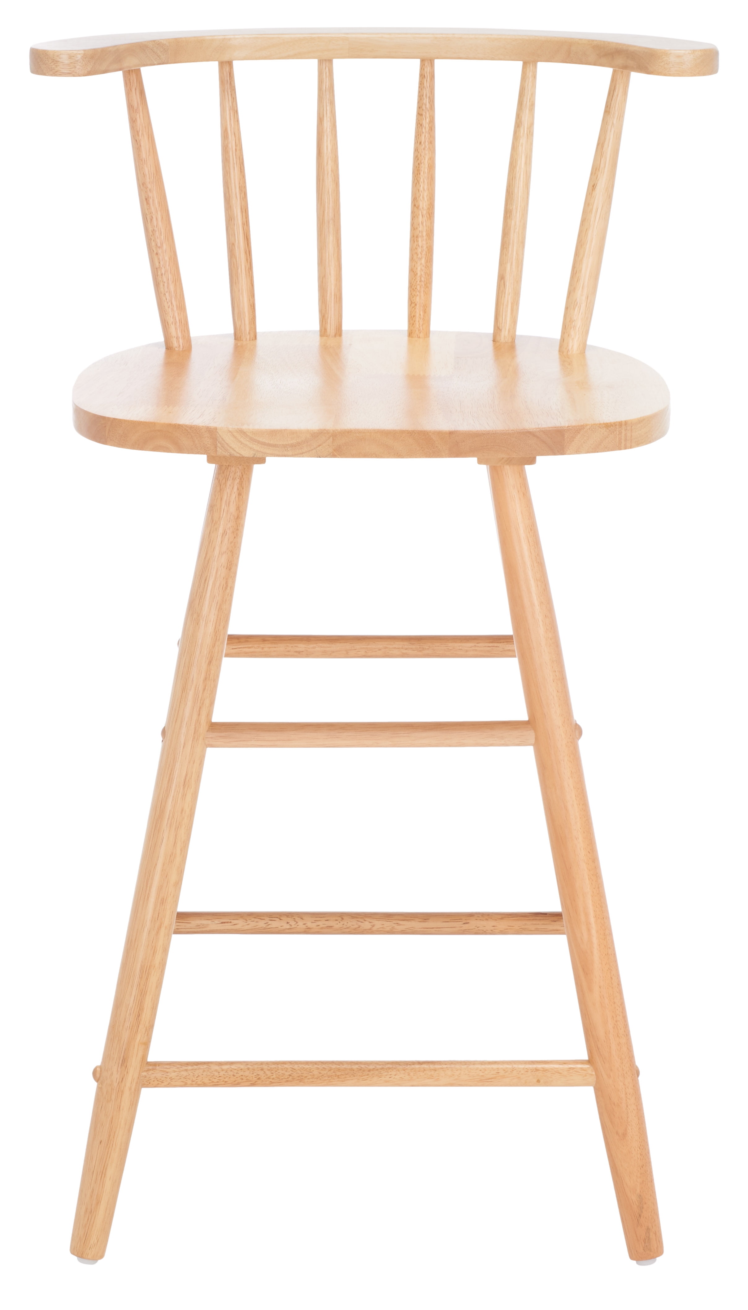 Natural Wood Windsor Spindle Back Counter Stool