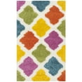 thumbnail image 1 of SAFAVIEH Jaycob Geometric Kids Shag Runner Rug, Ivory/Multi, 2'3" x 5', 1 of 10