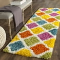 thumbnail image 1 of SAFAVIEH Jaycob Geometric Kids Shag Runner Rug, Ivory/Multi, 2'3" x 7', 1 of 6