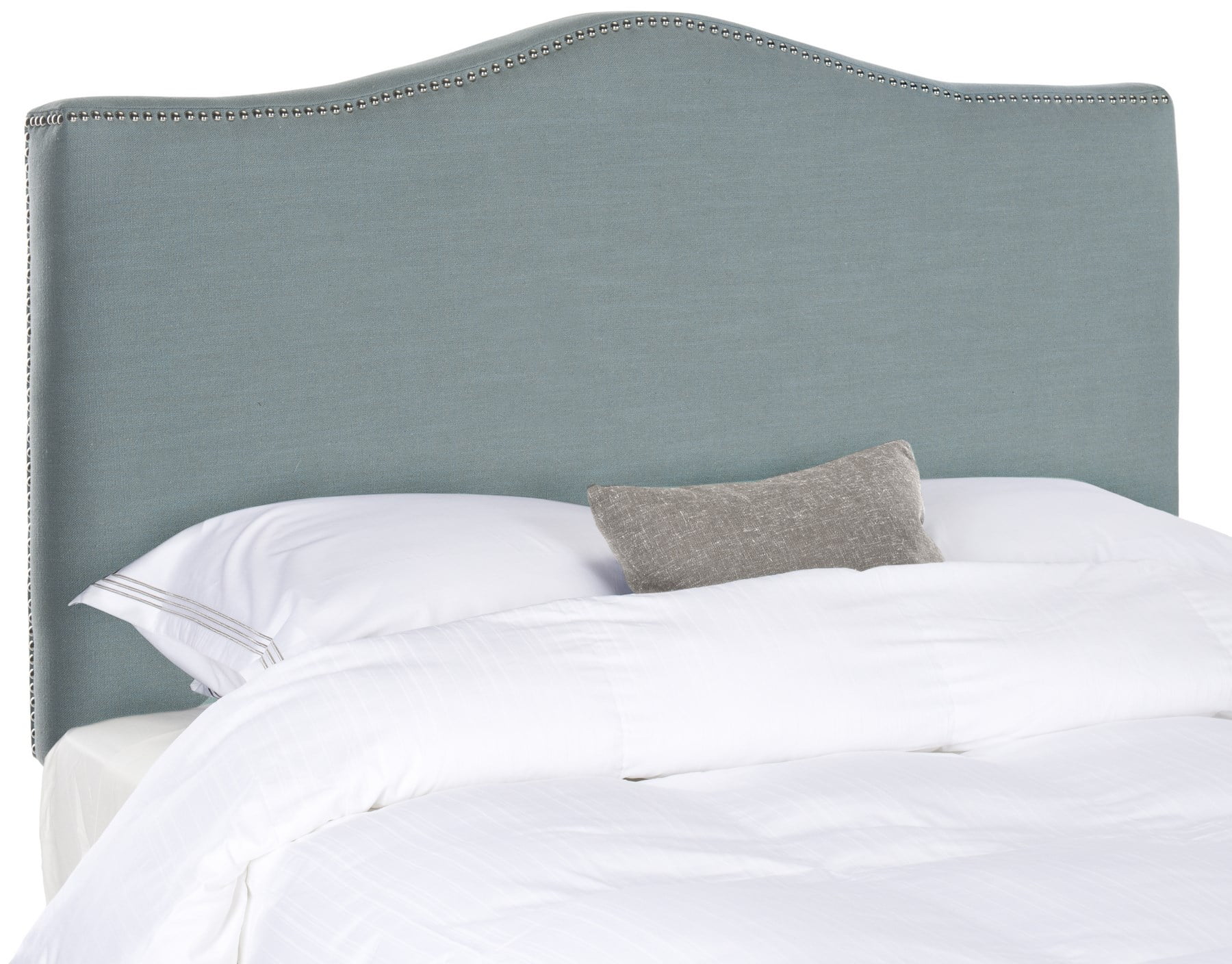 SAFAVIEH Jeneve Retro Winged Upholstered Headboard, Full, Sky Blue
