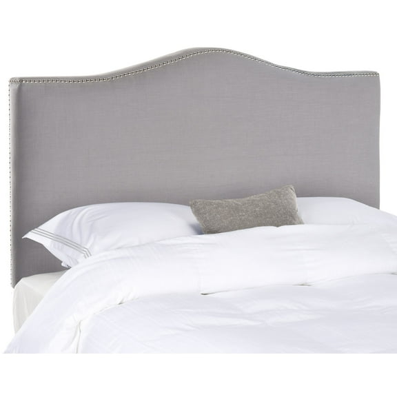 SAFAVIEH Jeneve Retro Winged Upholstered Headboard, King, Arctic Grey
