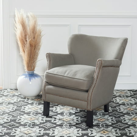 SAFAVIEH Jenny Arm Chair With Silver Nail Head Royal Blue