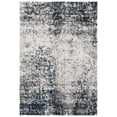 thumbnail image 1 of SAFAVIEH Jericho Laura Abstract Polyester Shag Area Rug, Ivory/Navy, 5'3" x 7'6", 1 of 8
