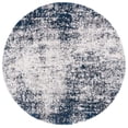 thumbnail image 1 of SAFAVIEH Jericho Laura Abstract Polyester Shag Area Rug, Ivory/Navy, 6'7" x 6'7" Round, 1 of 8