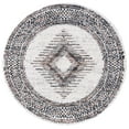 thumbnail image 1 of SAFAVIEH Jericho Marjan Aztec Polyester Shag Area Rug, Black/Rust, 8' x 8' Round, 1 of 11