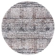 thumbnail image 1 of SAFAVIEH Jericho Rowan Striped Polyester Shag Area Rug, Black/Rust, 3' x 3' Round, 1 of 11
